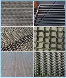 الفولاذ المقاوم للصدأ سلسلة الحزام الناقل شبكة معدنية سلك مسطح تصميم مخصص